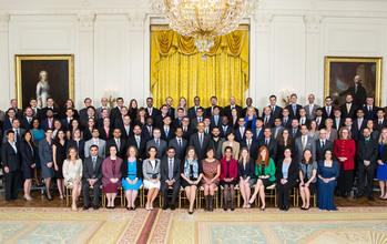 President Barack Obama and PECASE Awardees in the White House