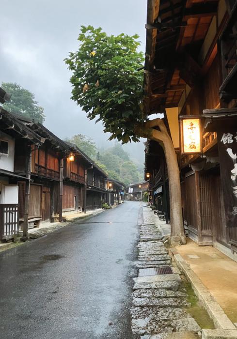 The unchanged townscape of Tsumago, which has been preserved for a long time.
