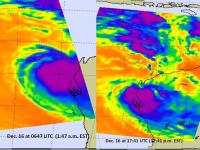 2 AIRS Images Show System 91S Making Landfall