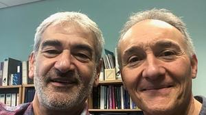 Professors Charalambos Kyriacou (left) and Ezio Rosato