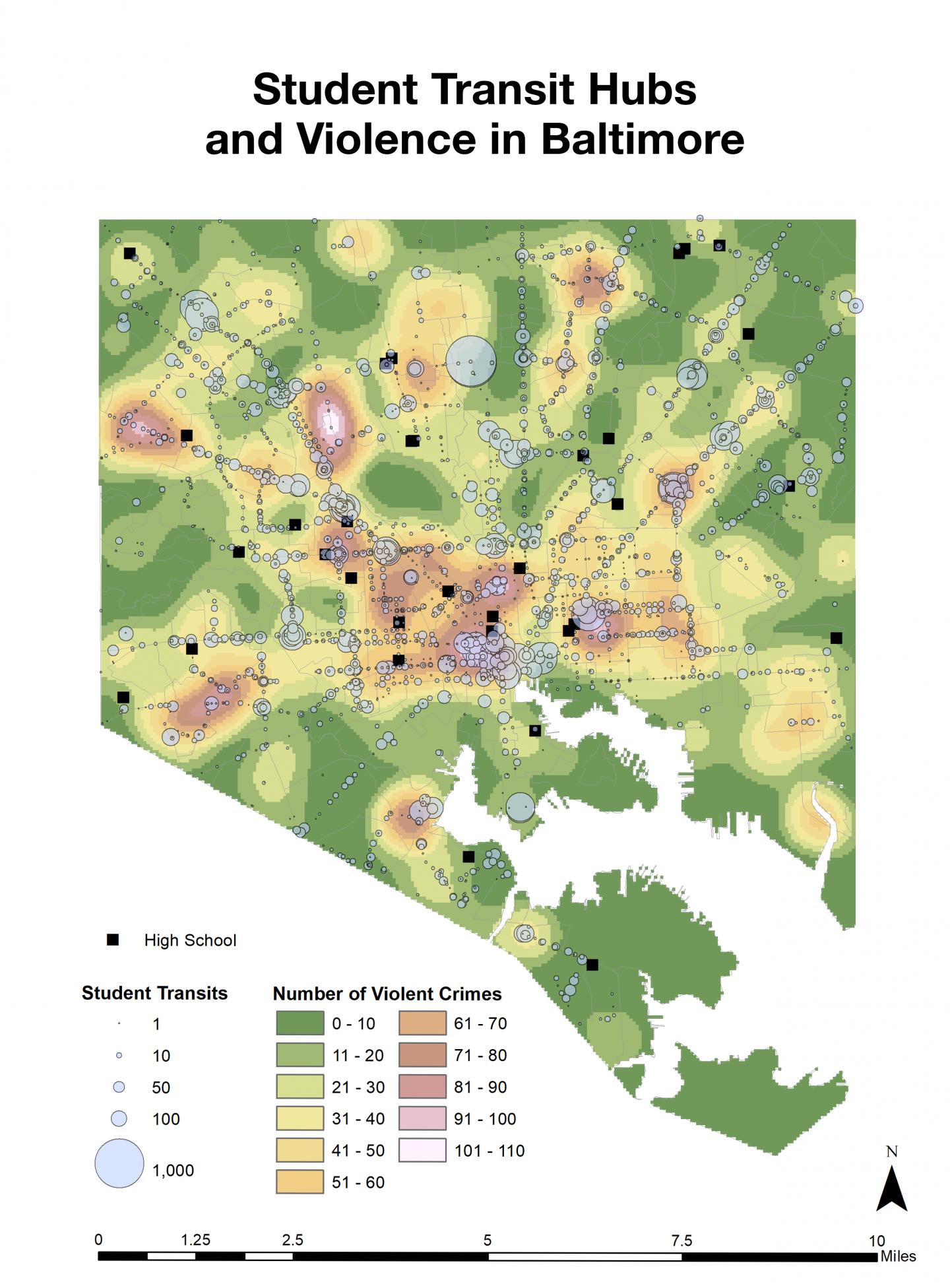 Student Transit Hubs and Violence in Baltimore