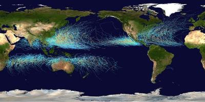 Tropical Cyclone Tracks 1985-2005