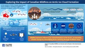 The impact of wildfires in Canada on ice cloud formation in the Arctic.