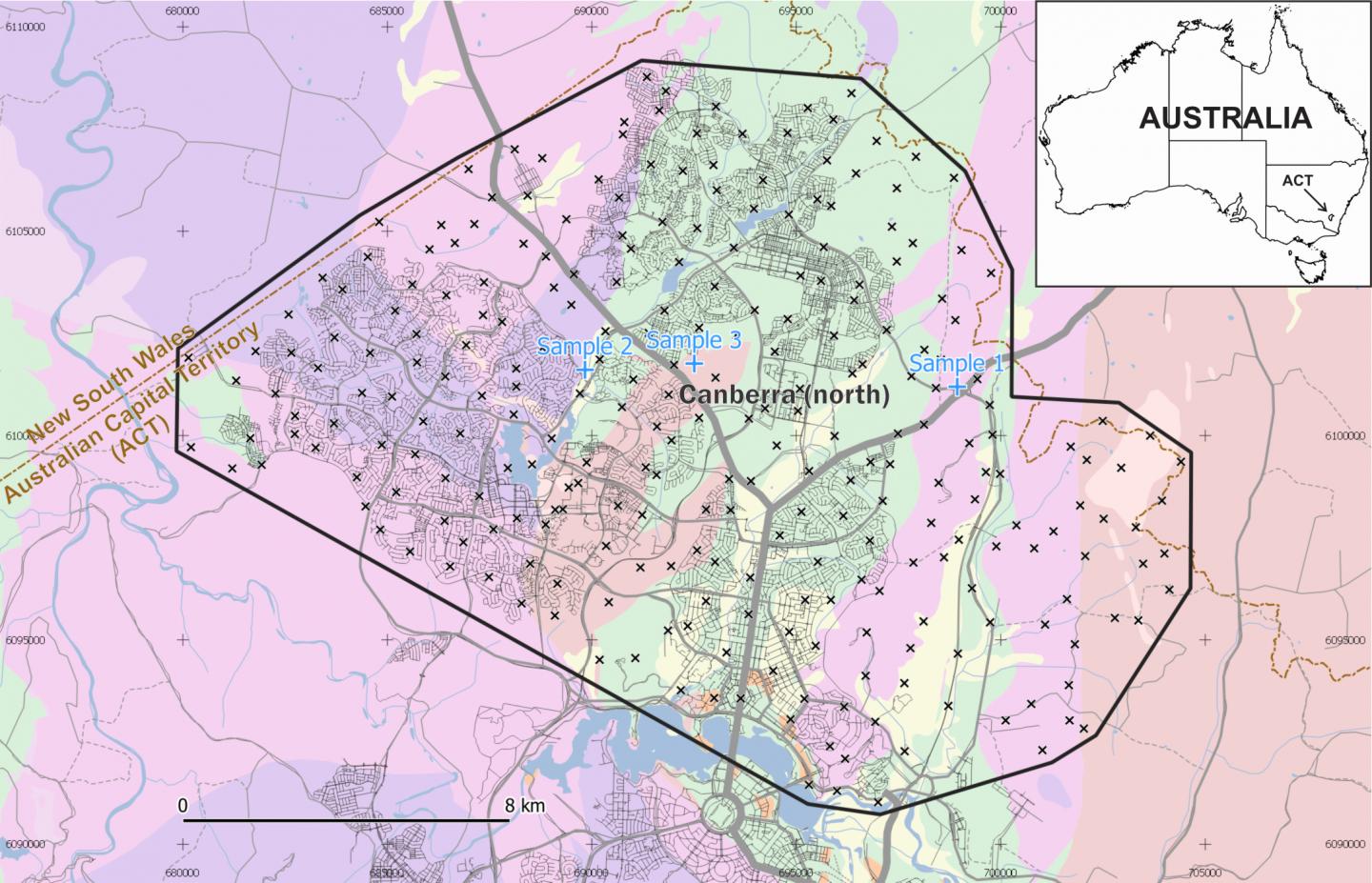 Map of seach area