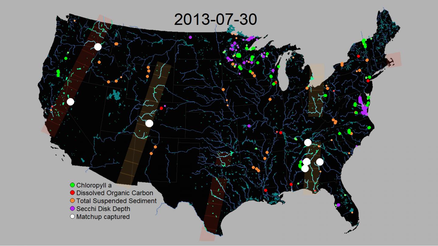 Water quality satellite image timelapse