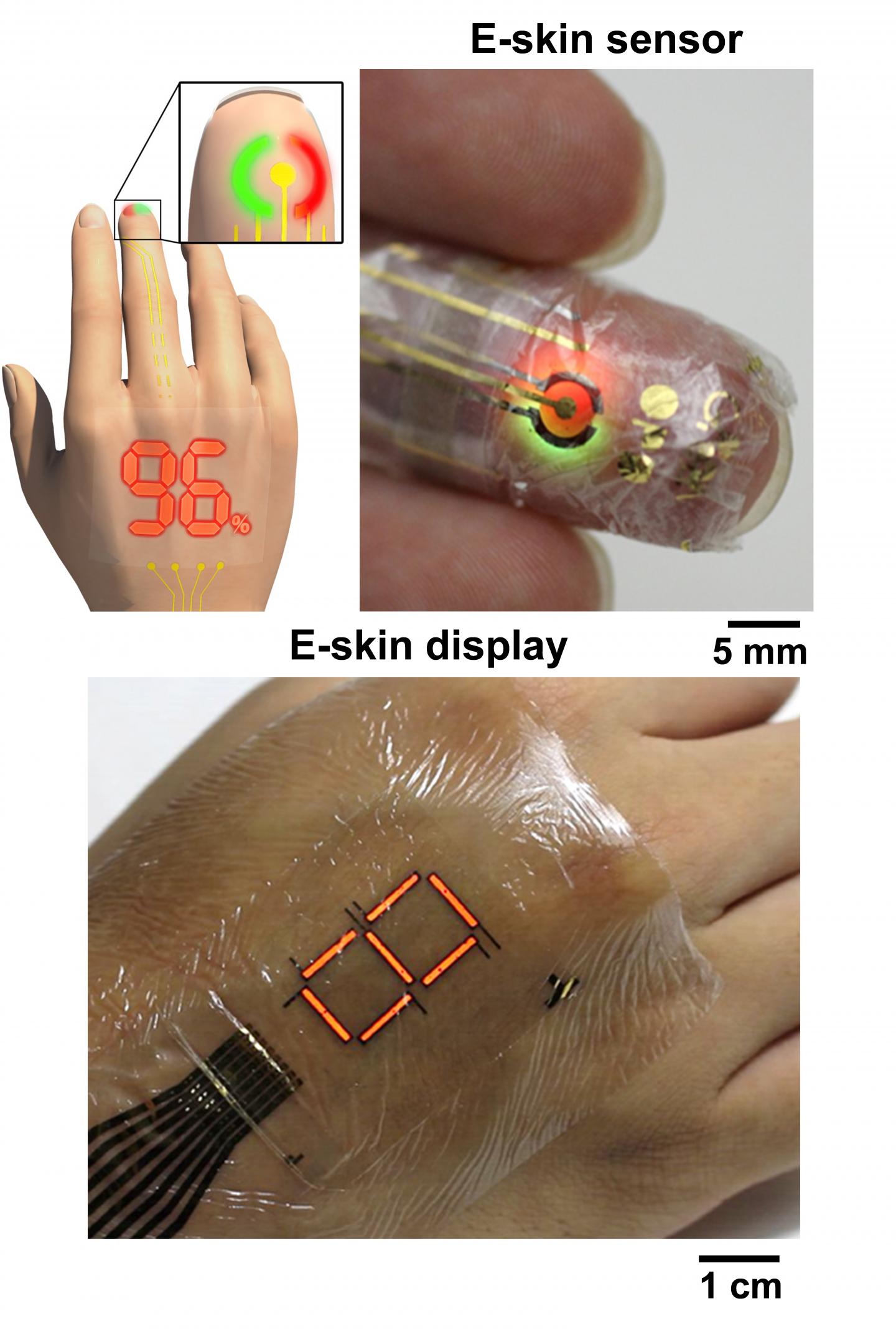 Ultraflexible Blood Oxygen Level Optical Sensor and Seven-Segment Display