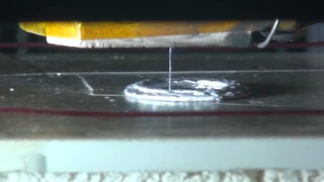 Liquid Metal 3-D Printer Printing