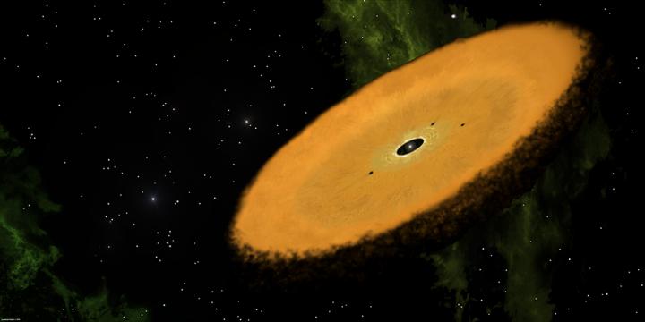 A Newly Identified Red Dwarf Star with a Warm Circumstellar Disk Illustration