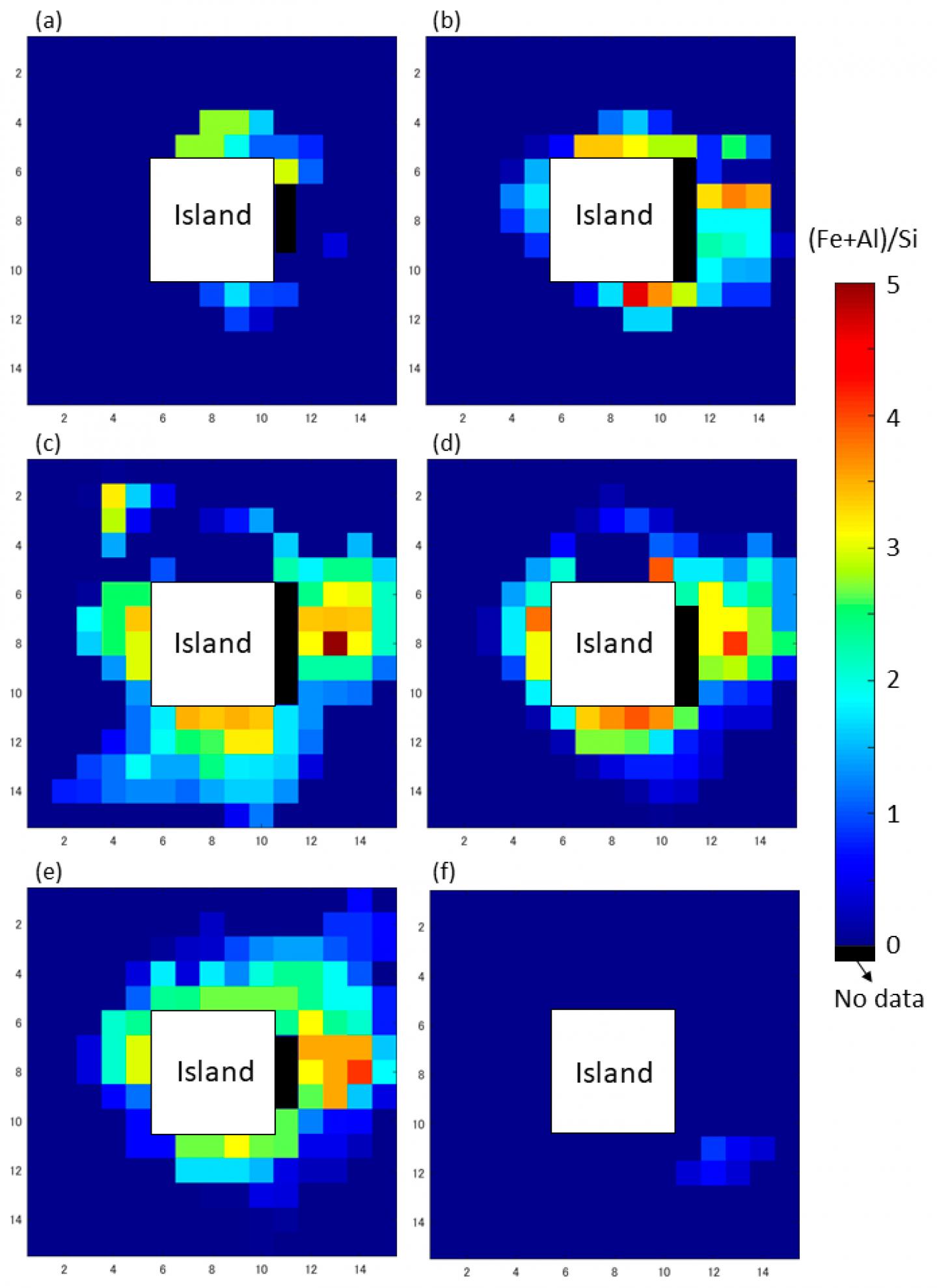 Nishinoshima Island volcanic activity sea discoloration