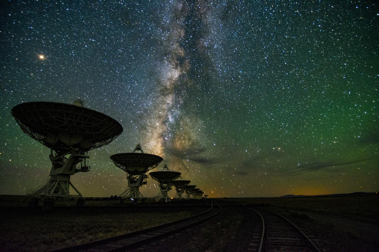 The Milky Way Galaxy Seen over the Karl G. Jansky Very Large Array west of Socorro, New Mexico