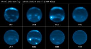 waxing and waning of the amount of cloud cover on Neptune.