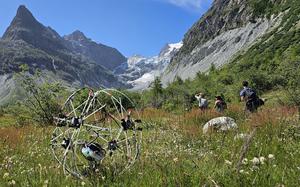 The morphing Good Over All Terrains (GOAT) robot in sphere mode © CREATE EPFL