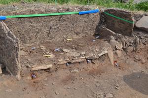 Excavation of an early dolmen in Falbygden