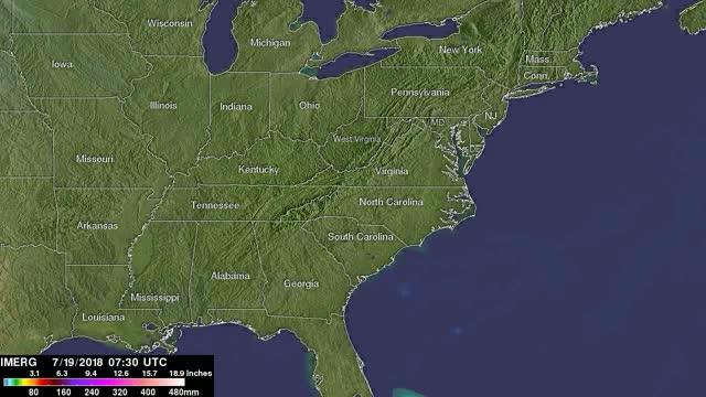 IMERG Data over Time of Rainfall Totals