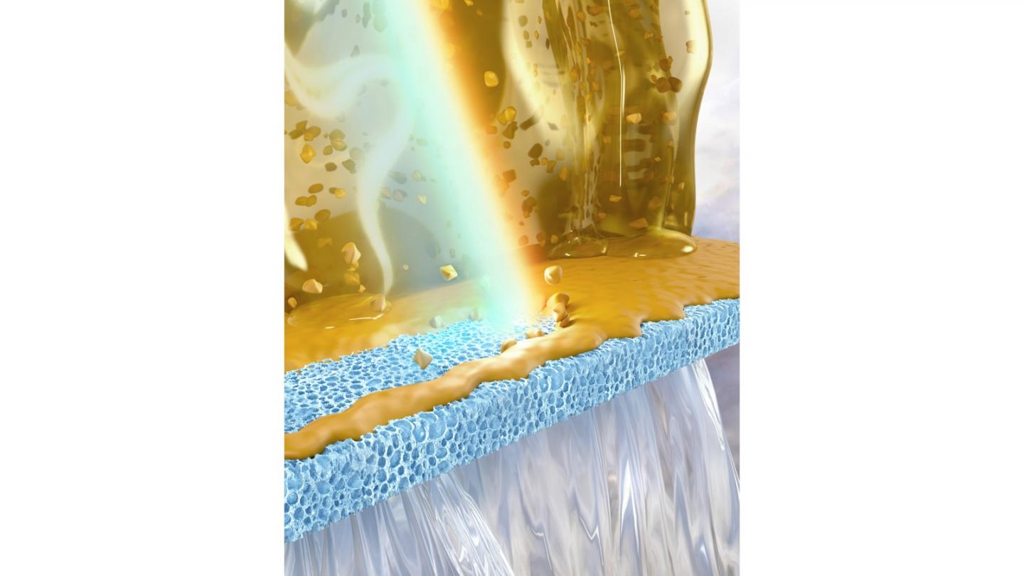 Light-induced self-cleaning of a fouled membrane