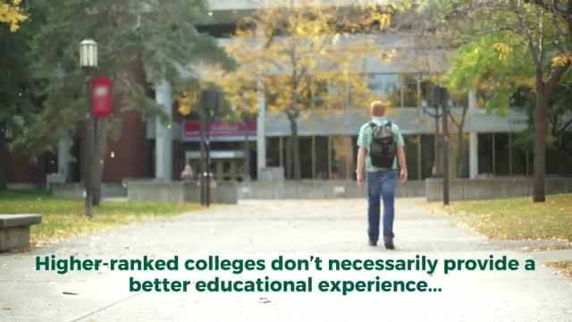 Higher-ranked Colleges Don't Necessarily Provide a Better Educational Experience