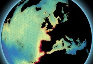 The ocean model ICON-Coast can simultaneously represent physical and biogeochemical processes at different scales.