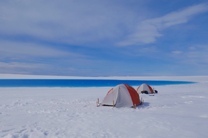 Lake and tents