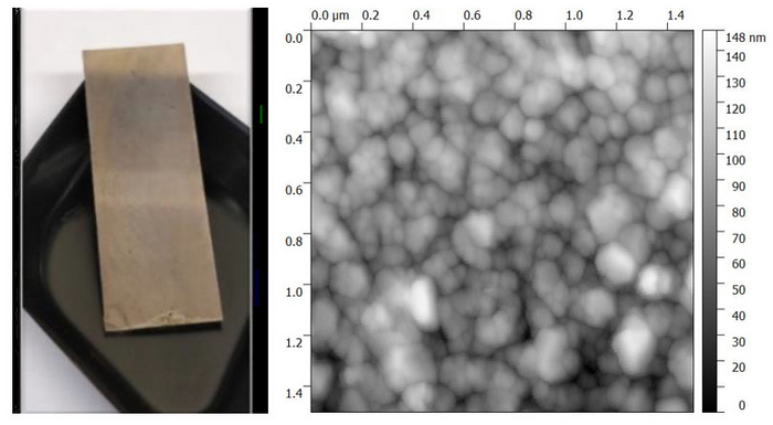 Sample of a silver nanostructured film