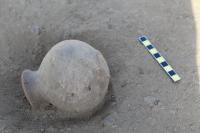 Complete vessel found during excavation at the Indus site of Lohari Ragho I, Haryana
