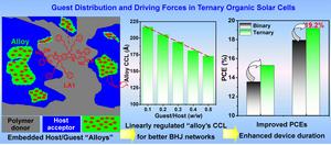 Illustration of the embedded host/guest ‘alloys’ aggregations in ternary-component active layer