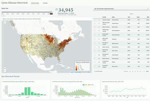 Fig 1. US view of “Lyme Map” application.