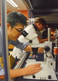 Drs. Hideyuki Matsunami and Young-Ho Yoon Working in the Laboratory