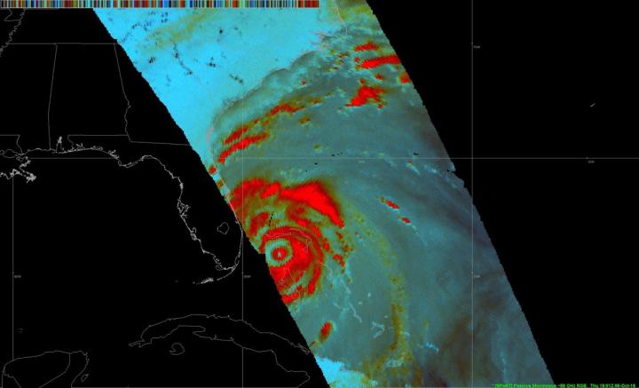 Double Eyed Wall of Matthew Seen by GPM