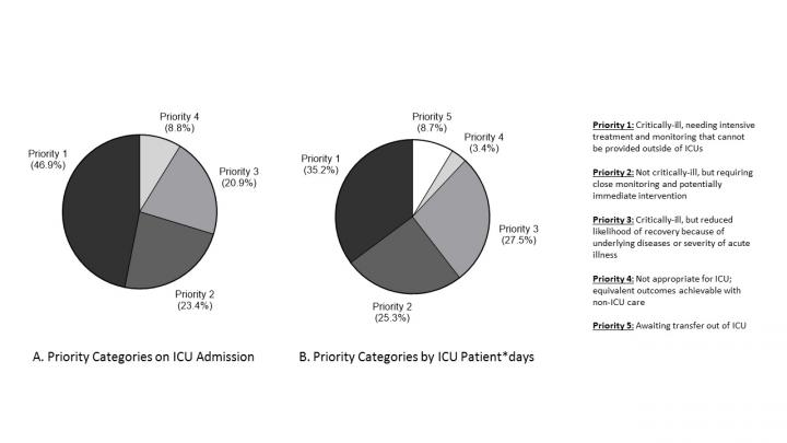 Distribution of Priority Ranks among Patients Hospitalized in the Medical Intensive Care Unit