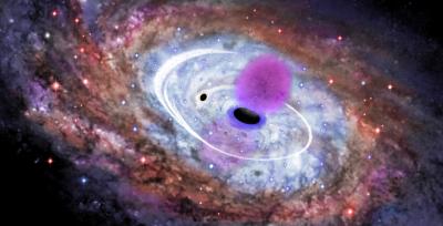 Satellite Galaxy Falling into Galactic Black Hole
