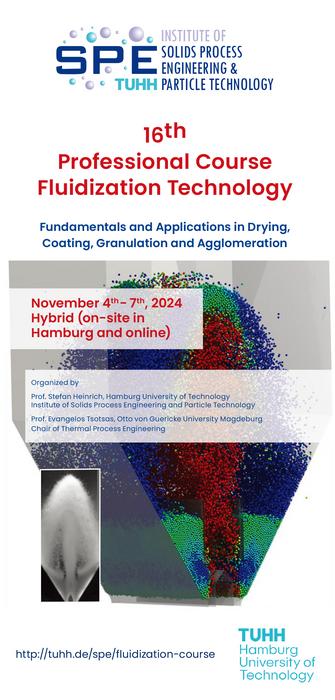 Professional Course “Fluidization Technology – Fundamentals and Applications in Drying, Coating, Granulation and Agglomeration”