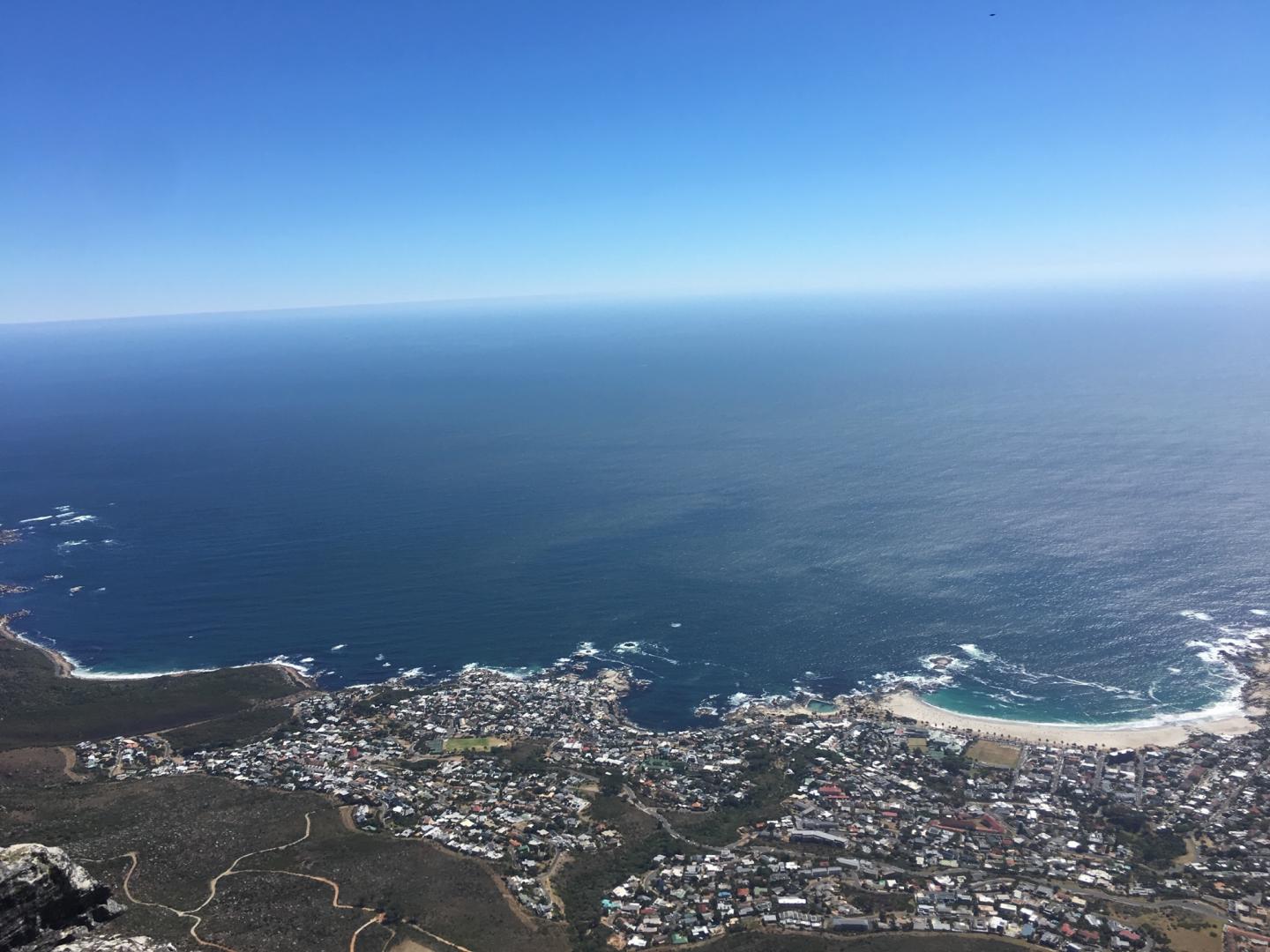 View of Cape Town from the top of Table Mountain, February 2017.