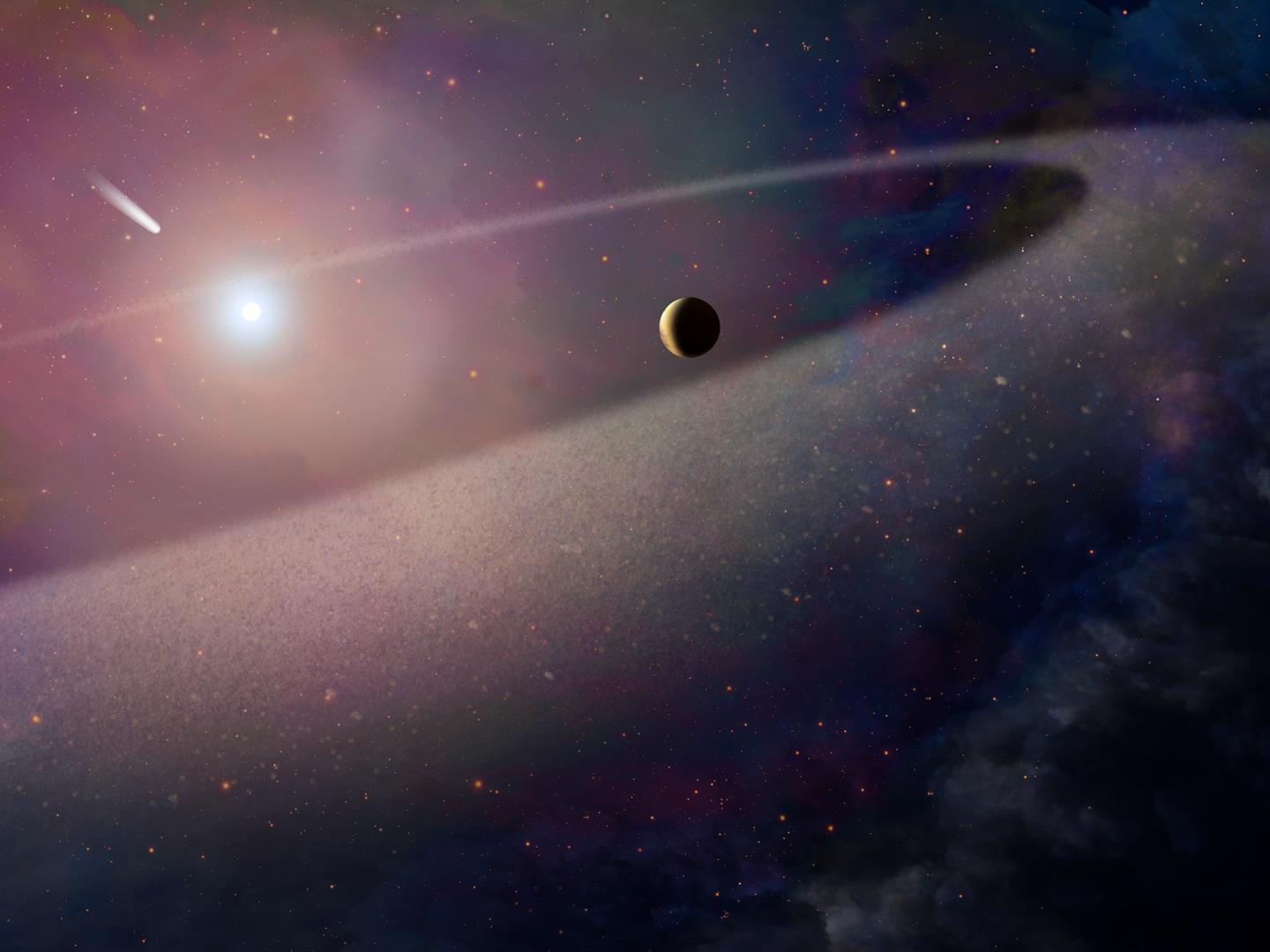 Comet Plunges Into White Dwarf