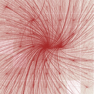 Flows of commuters to Central Glasgow data zones represented in a design developed by giCentre researchers as epidemiologists explored the effects of different assumptions about lockdown policies on their disease modelling.