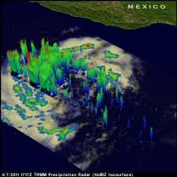 TRMM Satellite Flew over Adrian When It was a Tropical Depression on June 7, 2011
