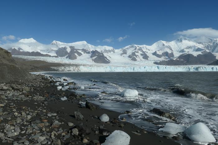 Nordenskjöld glacier viewed from where its ice front was located in 2017.