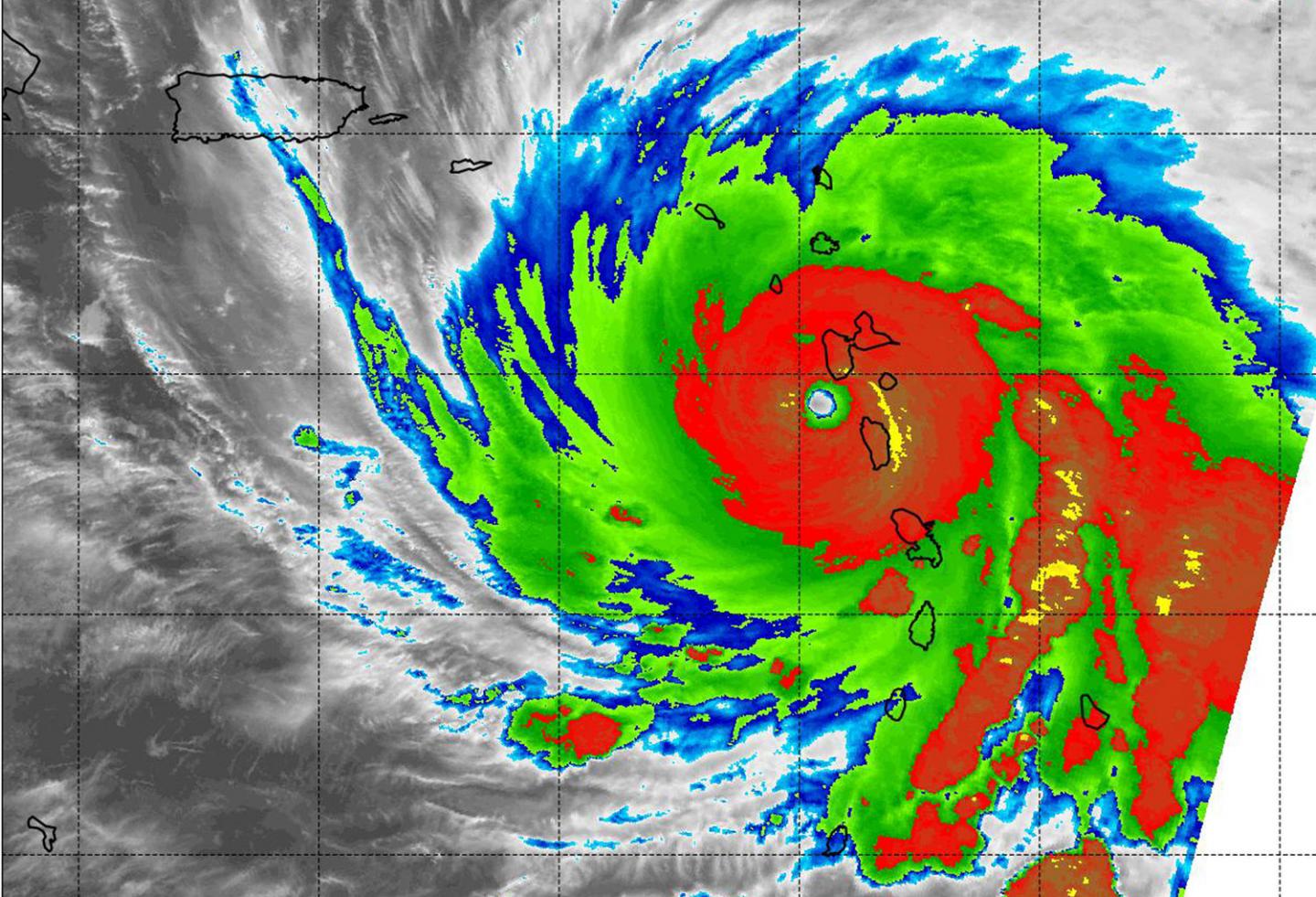 Aqua Infrared Image of Maria