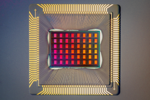 Close up of NeuRRAM chip