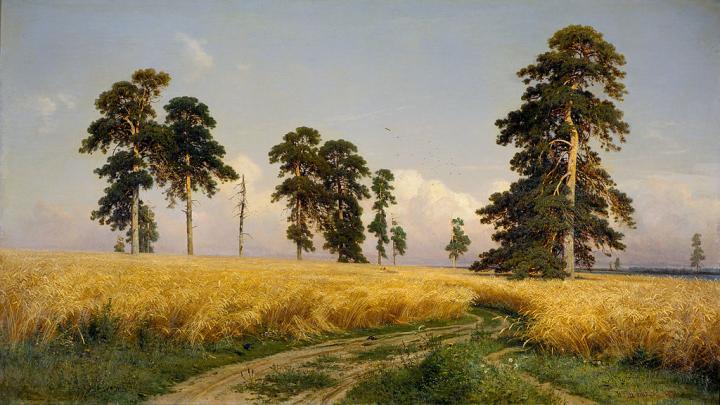 A Painting from 1898, Illustrating Lekarevo Field, Lekarevo Rural District, Elabuga County
