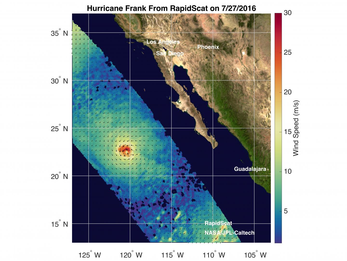 RapidScat Image of Frank