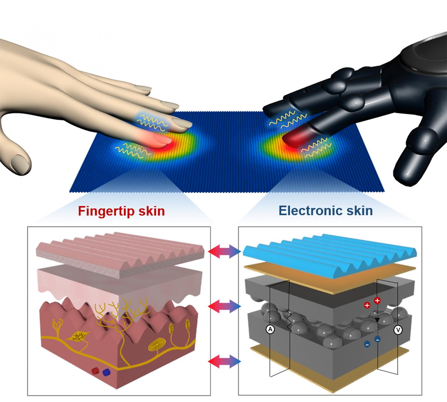 artificial-fingertip-skin-feels-heat-and-pr-eurekalert