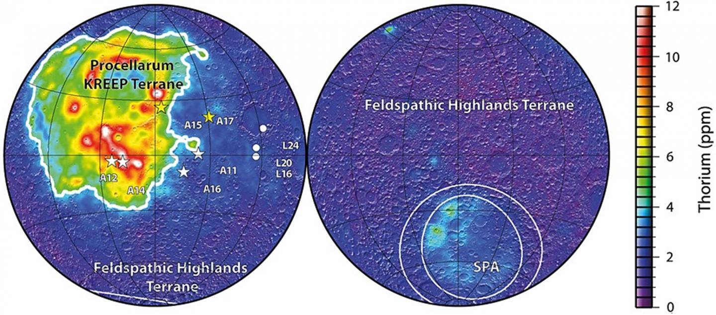 Lunar Surface from the Lunar Prospector Mission