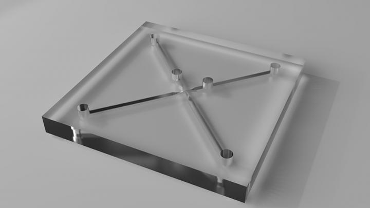 3-D Rendering of the Microfluidic Platform