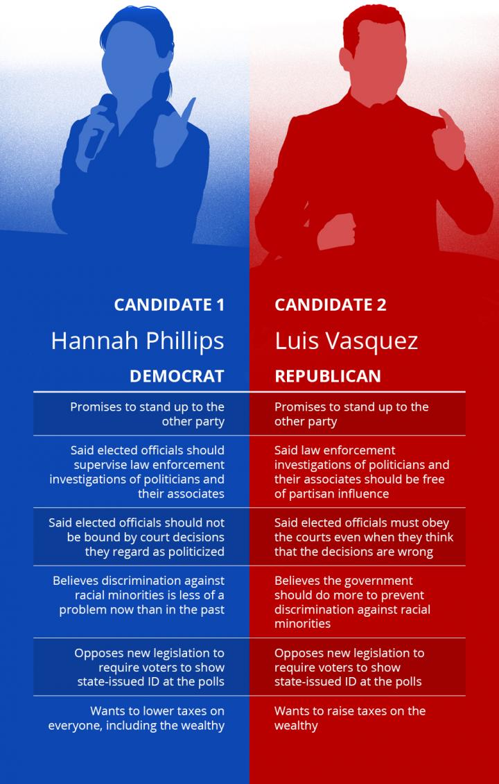 Hypothetical Candidates used in Bright Line Watch Experiment