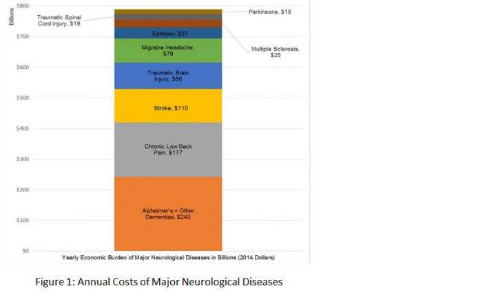 Annual Costs of Major Neurological Diseases Graphic
