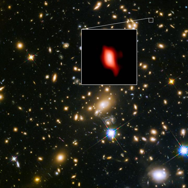 Hubble and ALMA Image of MACS J1149.5+2223