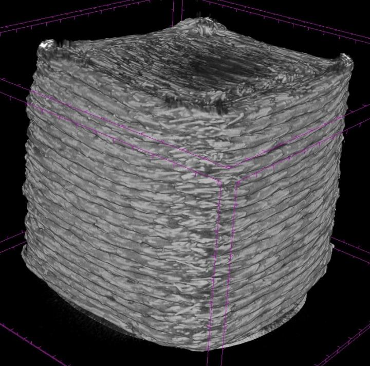 CT Scan of 3D Printed Glass- and Carbon-Fiber Part