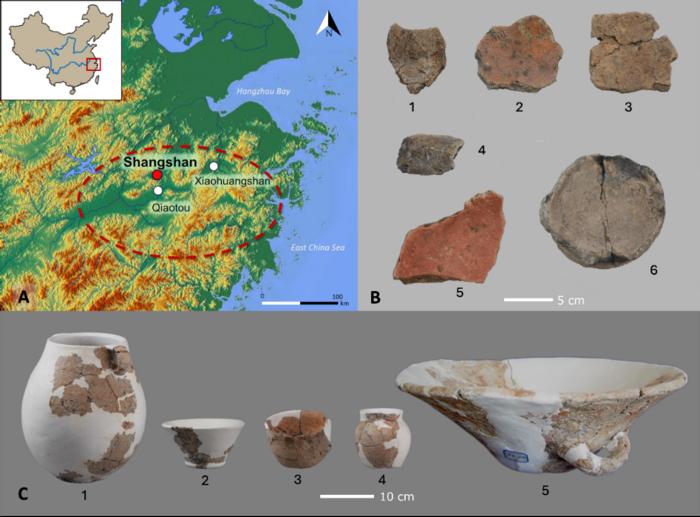 Location of the site and artifacts.