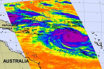 NASA Infrared Image of Cyclone Ului