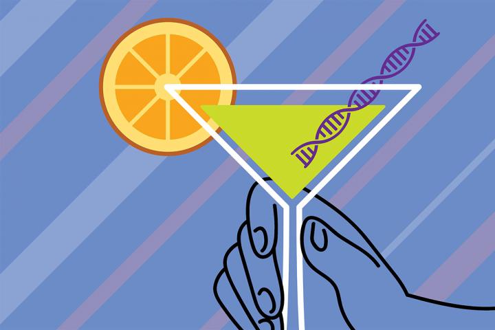 Drinking and Genetics Illustration